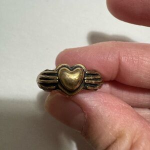 Pamela Love Brass Heart AETERNUM RING with Dark Patina